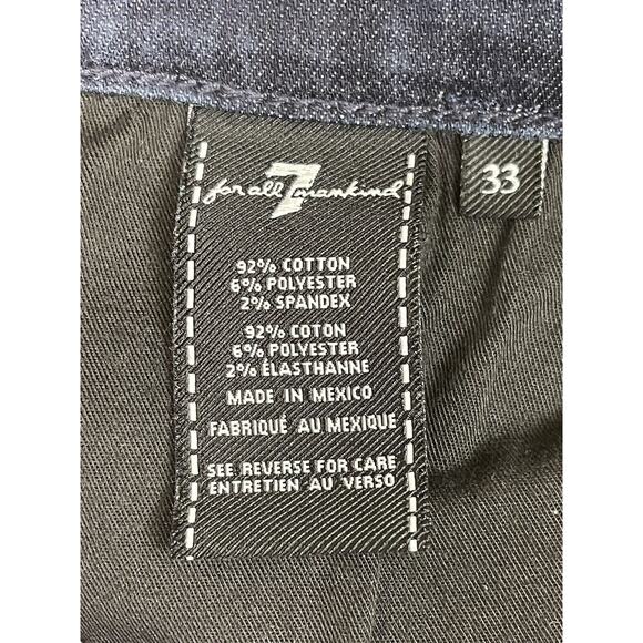 7 For All Mankind Jeans Mens 33 Blue The Straight Denim Casual Workwear Adult - Picture 10 of 14
